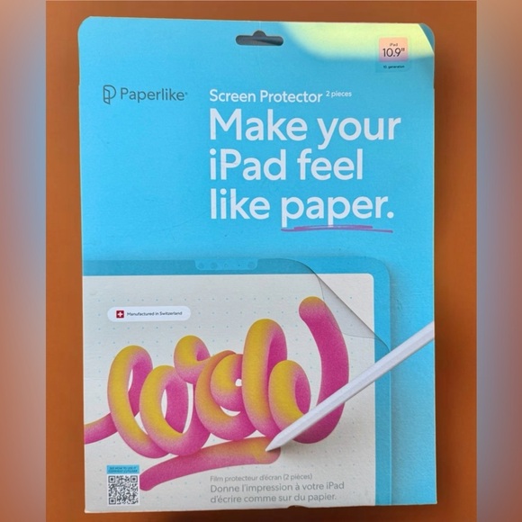Paperlike Brand Screen Protector IPad 10.9" 10th Gen 2 Pieces New Sealed Package - Picture 1 of 4